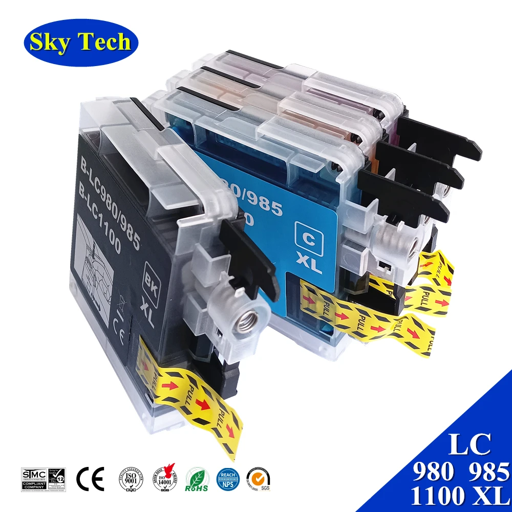 

Картридж с чернилами SKY для LC980 LC985 LC1100 для Brother DCP-J140W 255CW 257CW J270W 290C 490CN 490CW 495CN 585CW J615W