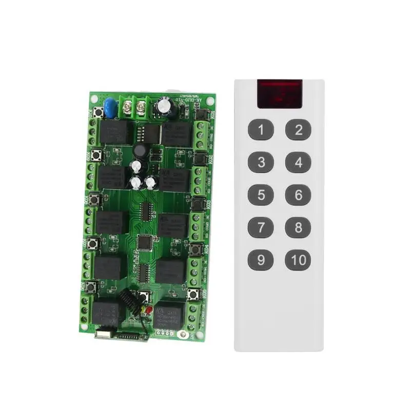 433mhz  DC 12V 10A  10 channel  RF Wireless Remote Control  system   Individual learning code light/lamp/led band