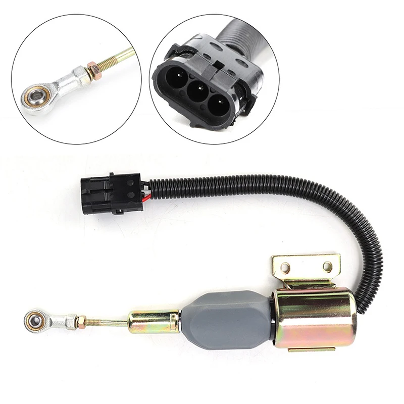 

Соленоид отключения топлива 12 В, 3 клеммы SA-4891-12, совместимый с дизельным двигателем Cummins 4BT 6BT 5,9L