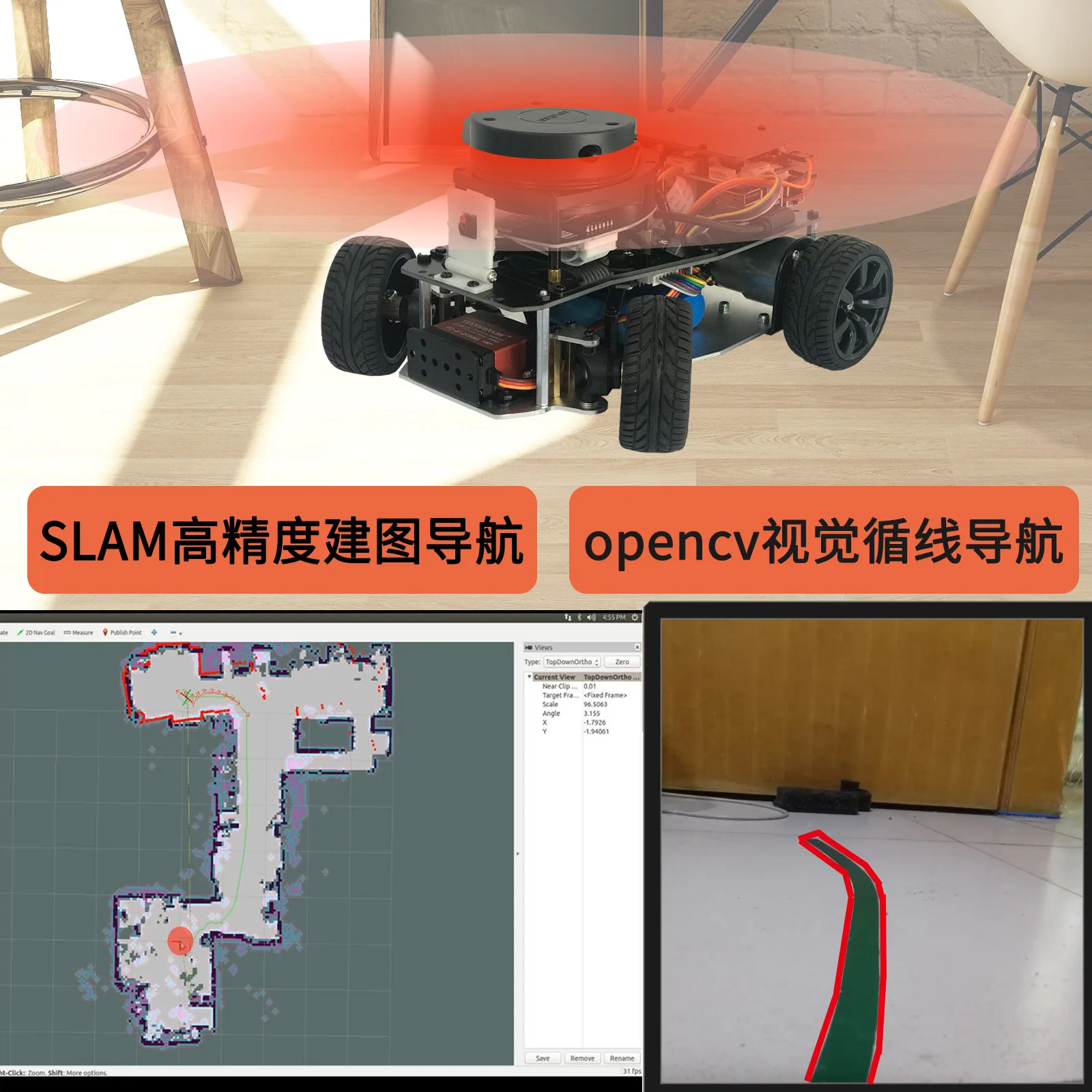 Development of Slam Mapping Navigation Autopilot for Nano Car Ackerman Steering Structure ROS Robot Car