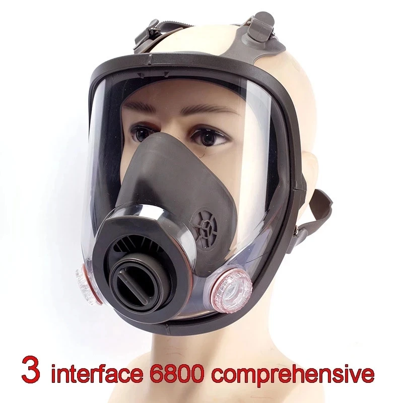 New Arrival Full Face Gas Mask Adjustable Face Mask Spray Paint Spray Chemical Respirator Dust Mask Replacement 6800 Type