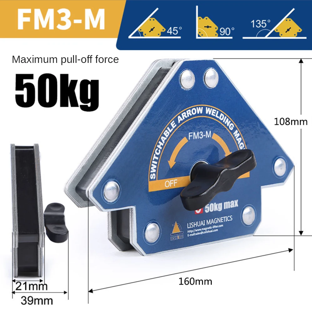 FM3-M Hàn Hàn Nam Châm Hàn Định Vị Công Cụ Từ 30-50KG Hút Arrowing-Hình Dáng Có Công Tắc Hàn