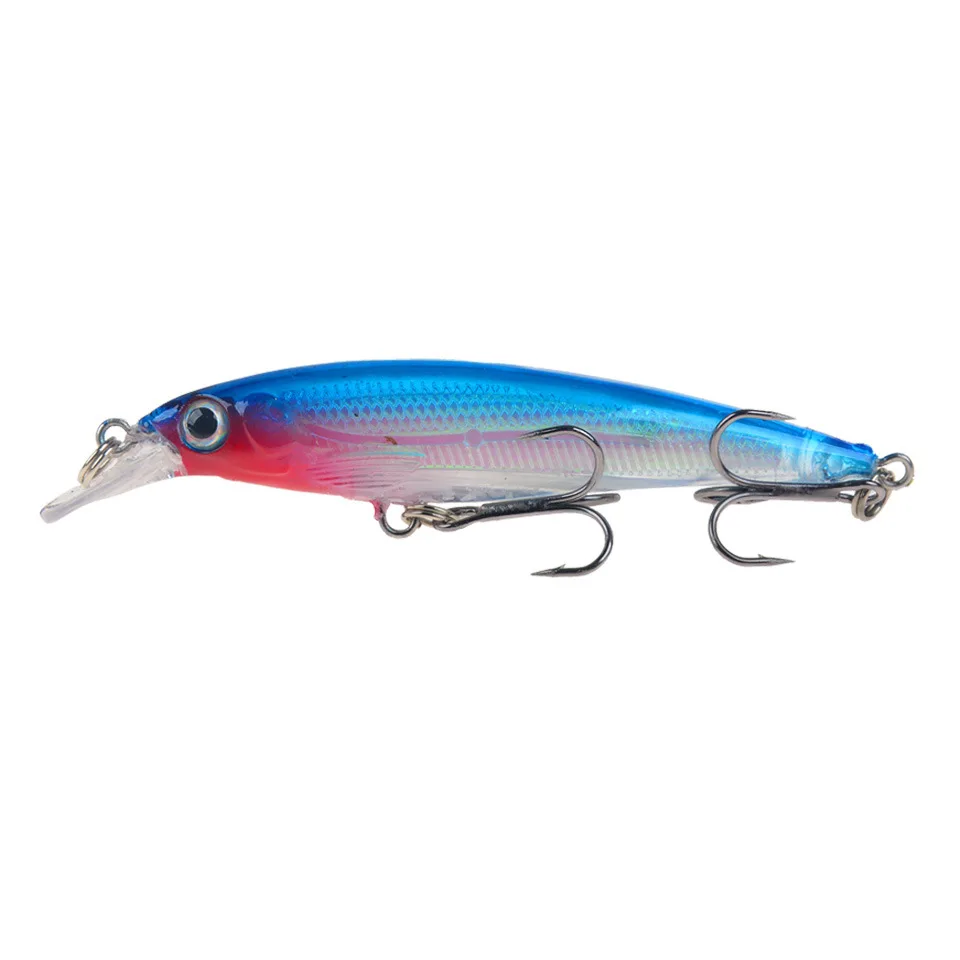 Señuelo flotante pececillo 7 cm con ojos 3D y anzuelos triples - imagen 5