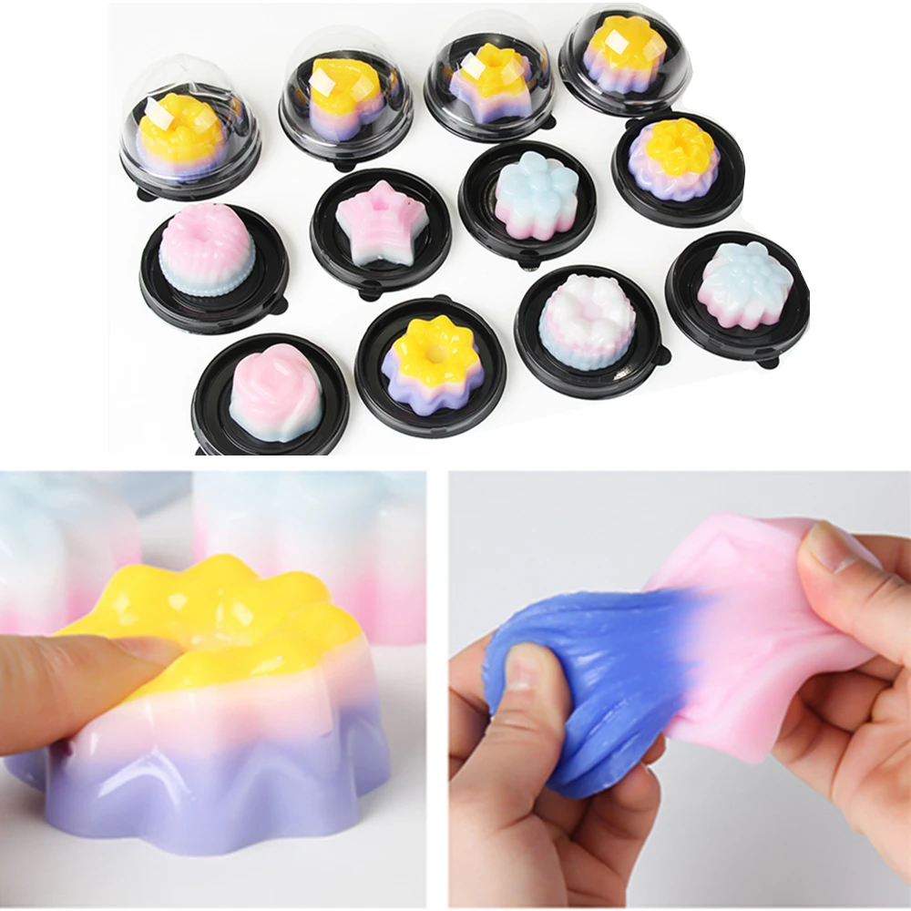 

7cm Cute Cake Jelly Children's Fidget Toys Kid Gift Soft Rubber Stress Ball Decompression Office Pressure Release Antistress Toy