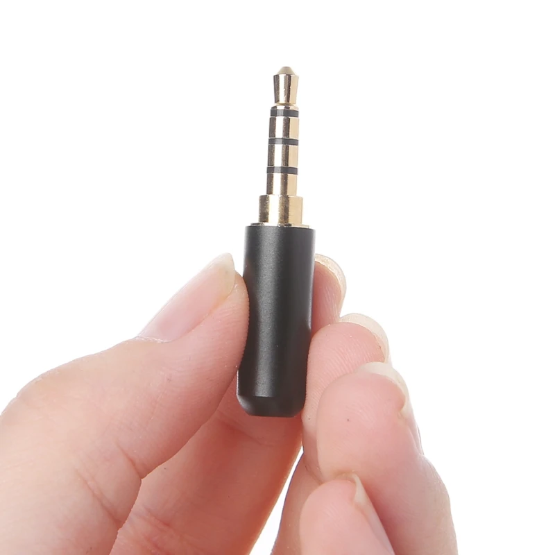 3.5mm 4 polak słuchawki lutowania Jack męski wtyczka słuchawek do naprawy Adapter Audio