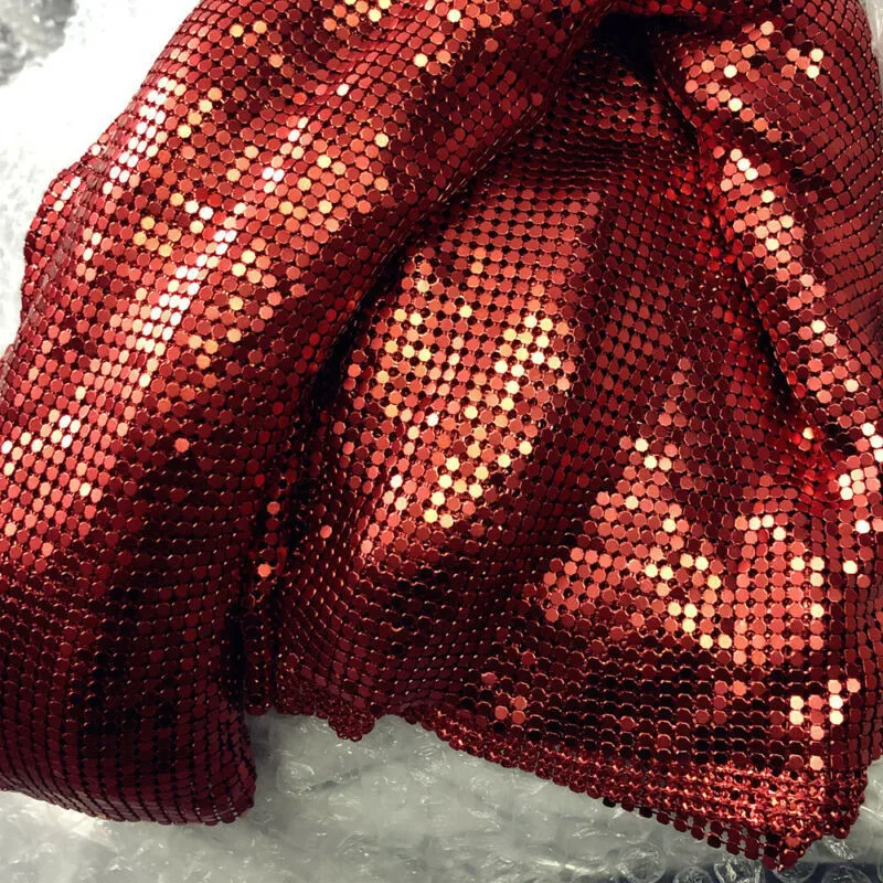 75 x 150  cm Sparkly Metal Mesh Fabric Chainmail Jewelry Making Metal Mesh Fabric