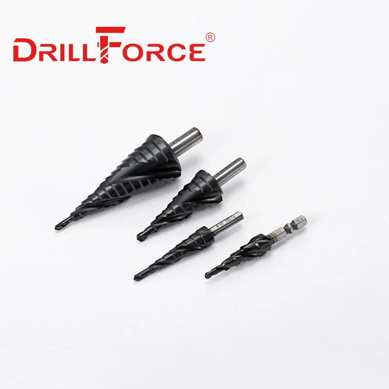 Drillforce M35 Кобальт TiAIN & M2 ступенчатое сверло с титановым покрытием 3 спиральные канавки инструмент для обработки металла и деревообработки