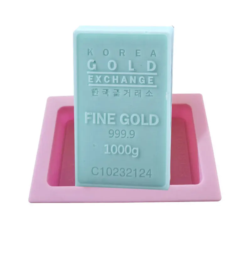 Square gold brick silicone Soap mold plaster mold DIY candle soap silicone mold candle making mold maker crafts mold