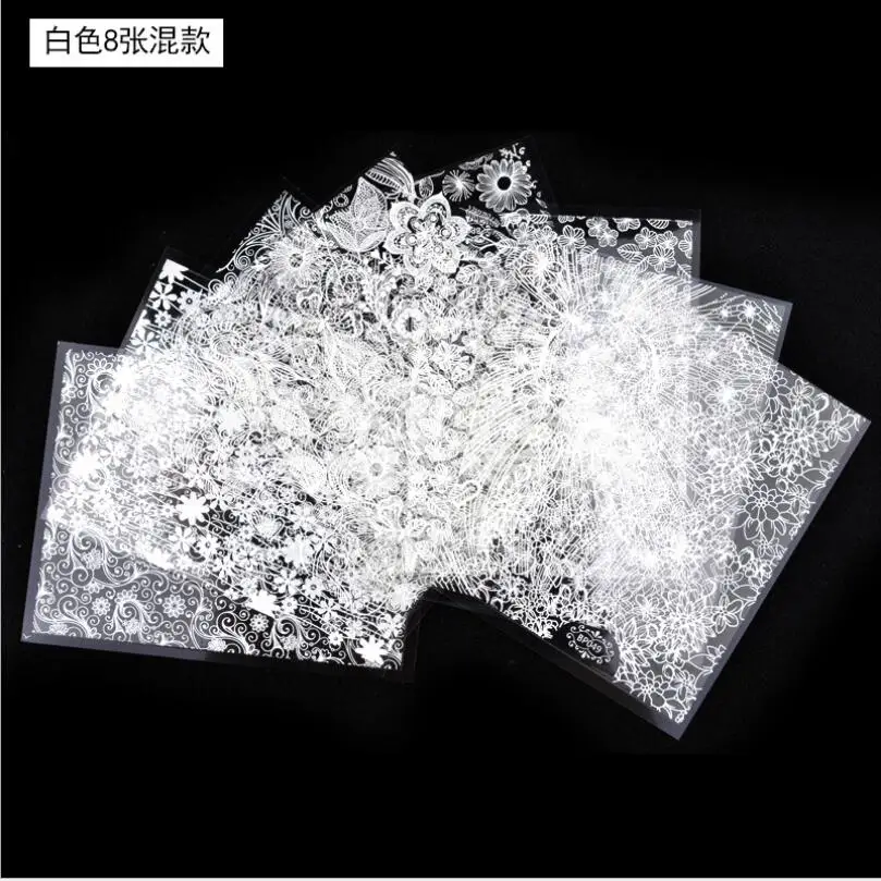 3d Metal Nail Stickers Beautiful Nail Art Sticker Paper Applique Back Glue Sticker For Best Presents T1598