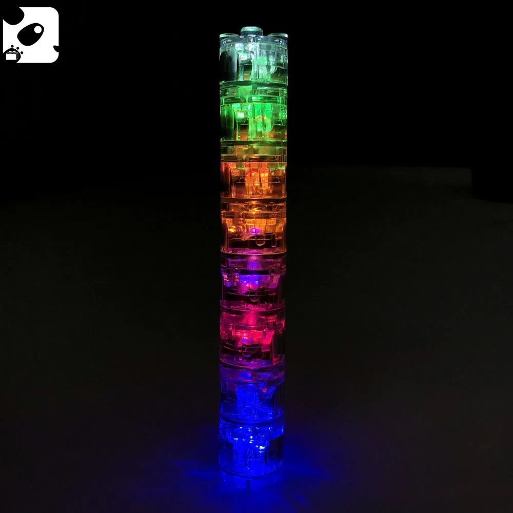 City Building Blocks Parts Minifigs LED Light 2X2 Classic Mini Bricks Accessories Children Educational Light-Emitting Toys Gift