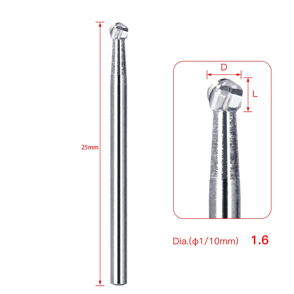AZDENT Dental Chirurgische Hartmetallbohrer 25 mm Bohrer FGXL 4/6/8/557 Polierbohrer für Hochgeschwindigkeitshandstück Zahnmedizinwerkzeug – Detail 5