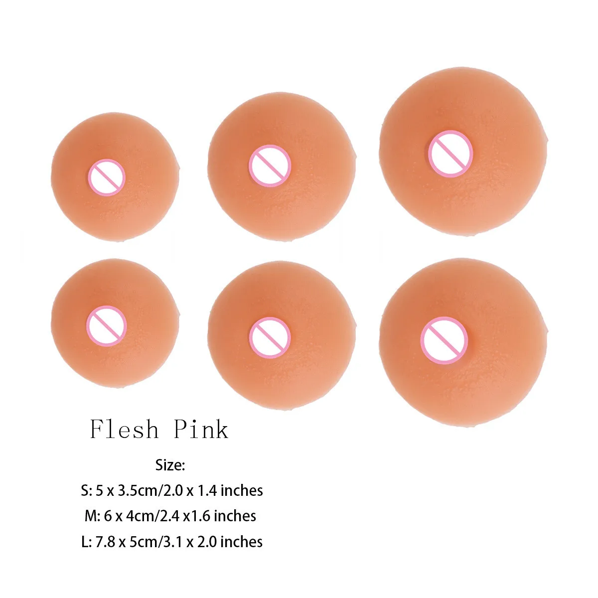 Sexy Silicone Nipples Simulation Fake Nipples Flesh Pink Nipple Stickers for Female False Nipple Breast Chest Paste Teat Sticker