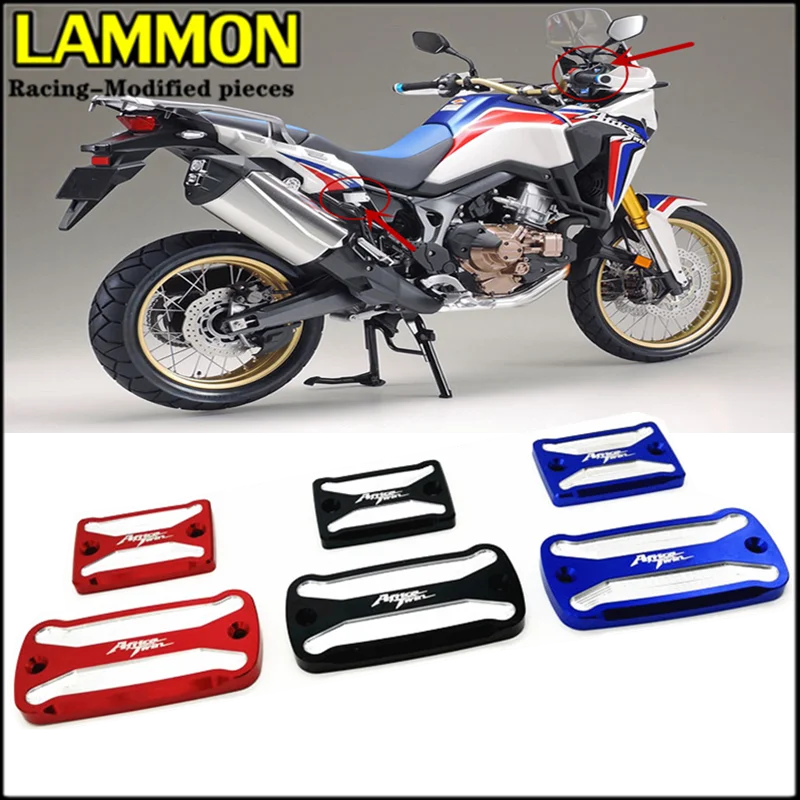 

For Honda CRF1000L / ADV Africa Twin 2016-2019 Front Brake Upper Pump CNC Oil Cup Cover / Rear Brake CNC Oil Pot Guard Cover