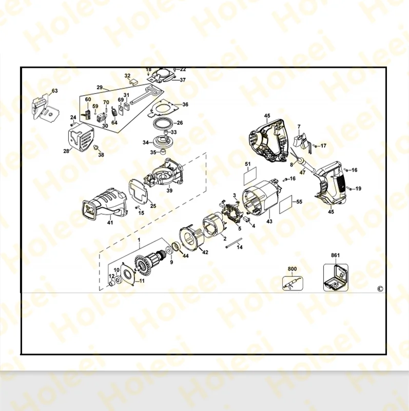 Stator Feld für DEWALT DW304PK 448719-81SV