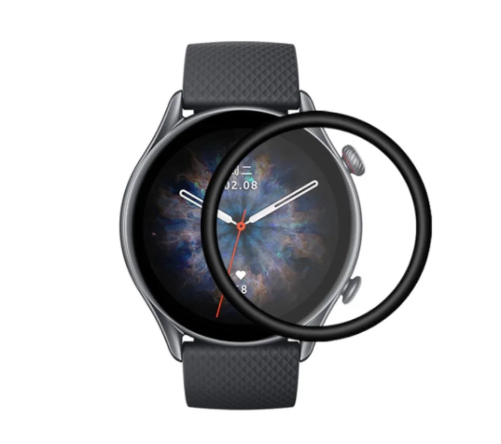 Penutup Pelindung Film Tepi Lembut Melengkung 3D untuk Huami Amazfit GTR 3/3pro/GTS3 GTR3 Pro Aksesori Pelindung Layar Jam Tangan