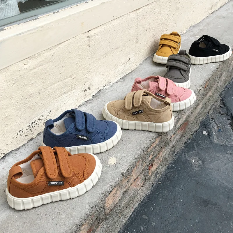 Children\'s Shoes Spring and Autumn Casual Canvas Shoes for Kids Boys and Girls Pure Color 5 Colors Toddler Girls Casual Shoes