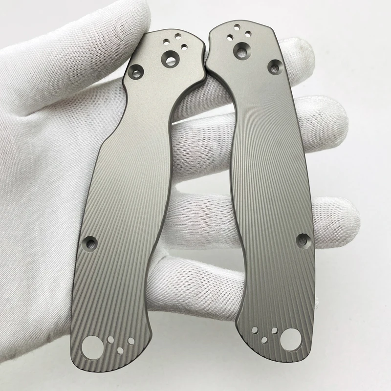 1 Pair Titanium Alloy Blade Handle Patch for C81 Knife Titanium Alloy Para 2 Patch DIY Accessories