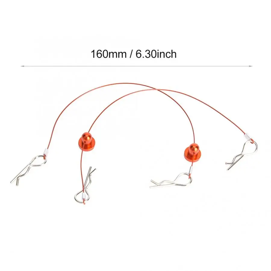 160mm Anti-lost Body Shell Wire Clip Pin with Screw Retainer for //Arram/Axial Ecx 1/10 RC Car Spare Parts Accessory