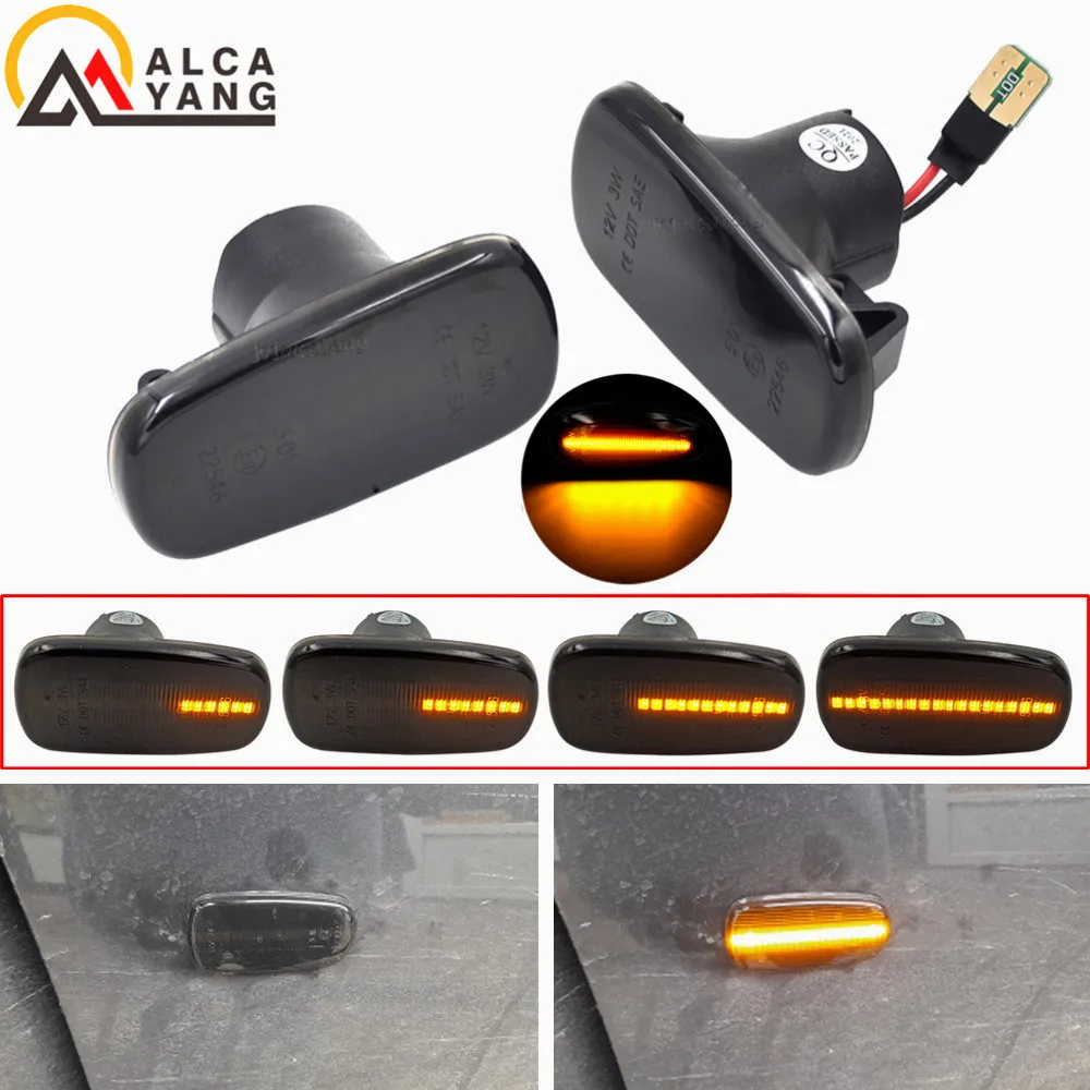 2Piece Flowing Turn Signal Light For Toyota Land Cruiser Prius Kluger Wish RAV4 Altezza Isis Lexus IS 200 300 Side Marker Lamp