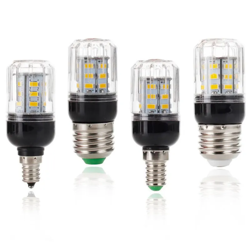 Led bulb E27 E14 E12 E26 5730 SMD 110V 220V DC 12V 24V 27LEDs 7W Led Candle Bulb Corn Lamp Chandelier Energy Saving Light Lamps