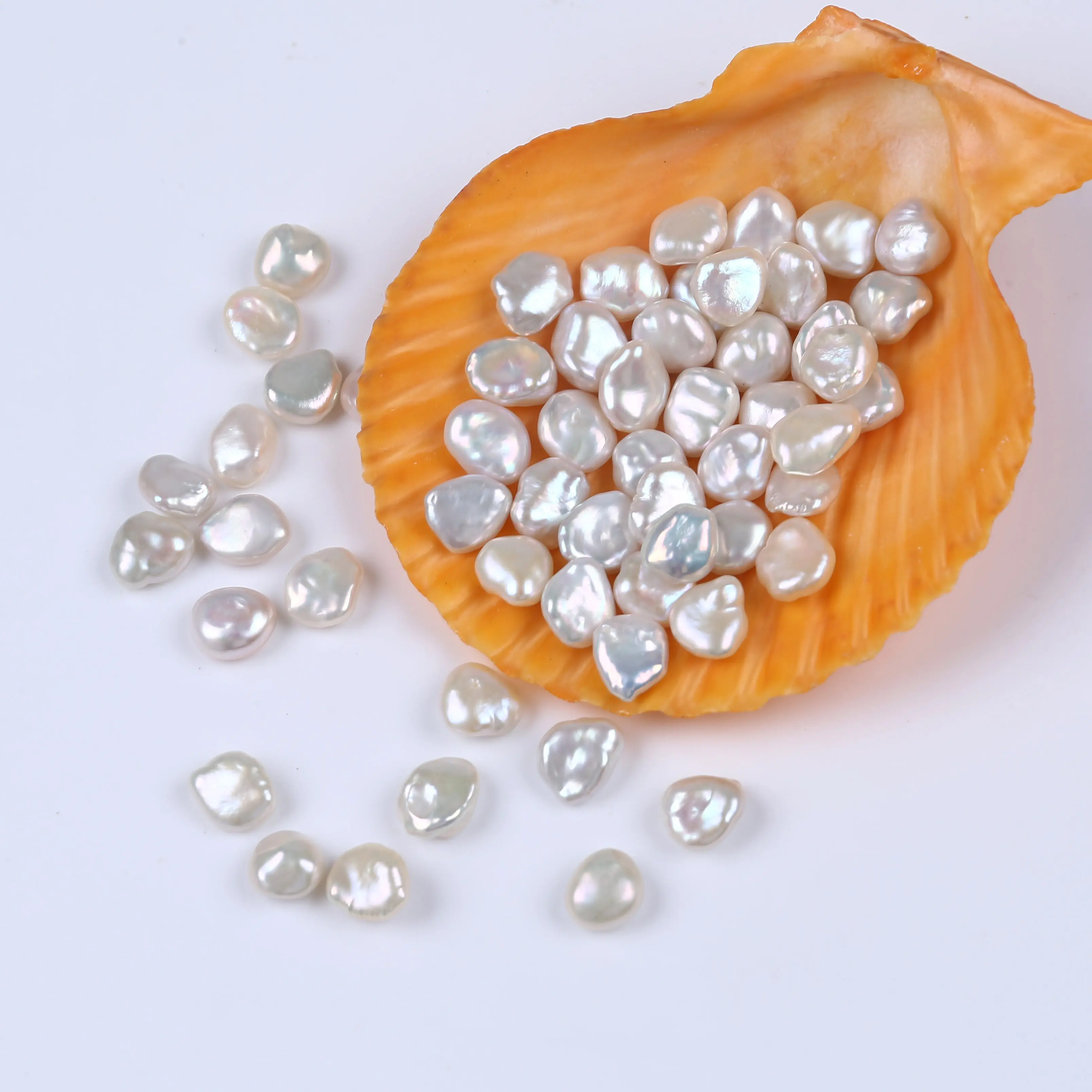 Freshwater Irregular Shape Keshi Reborn Loose Pearls Wholesale Natural 7-8mm baroque for earring