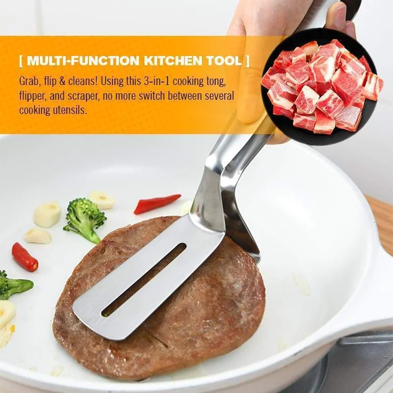 Đồng Hồ Nam Dây Thép Không Gỉ Flip Clip Tự Chọn Dụng Cụ Nấu Ăn Thịt Muối Bánh Mì Phục Vụ Kẹp Thịt Nướng Bếp Phần Bếp Đồ Dùng Nấu Ăn