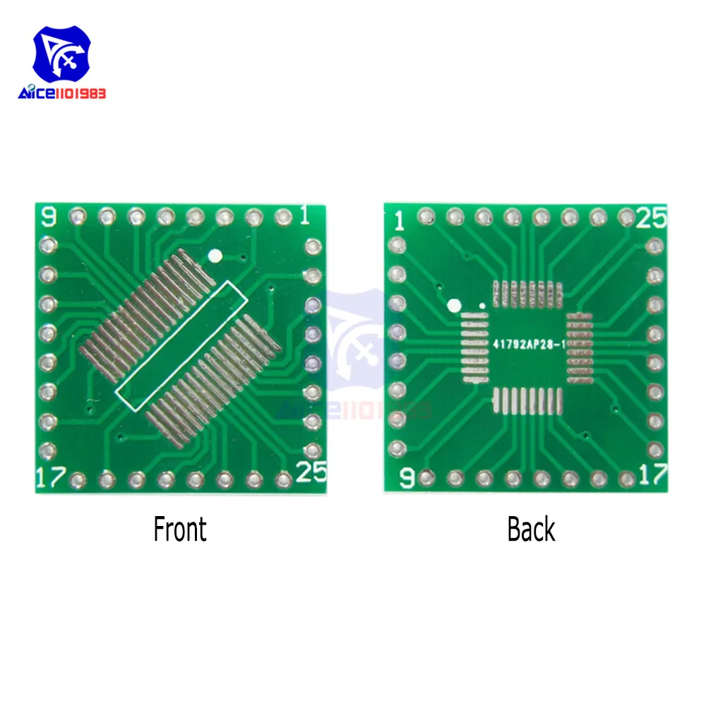 diymore 5PCS/Lot QFP/TQFP/LQFP/FQFP/SOP/SSOP32 to DIP Adapter PCB Board Converter SOP32 turn DIP adapter plate