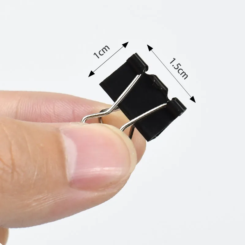 6315Metal Binder Clips Black Clips 60Pcs Home Office Books File Paper Clip Food Clips Strong clamping force Easy classification