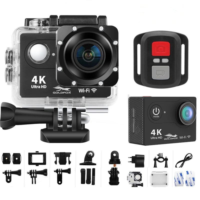 H9R Action Camera Ultra HD 4K WiFi Remote Control Sports DV Underwater 30M Waterproof 170° Wide Angle Video Recording Camera