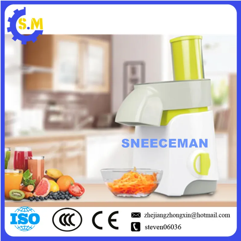 Cortador elétrico multifuncional de vegetais, pequeno, doméstico, frutas, batata, fatiador redondo, máquina de salada