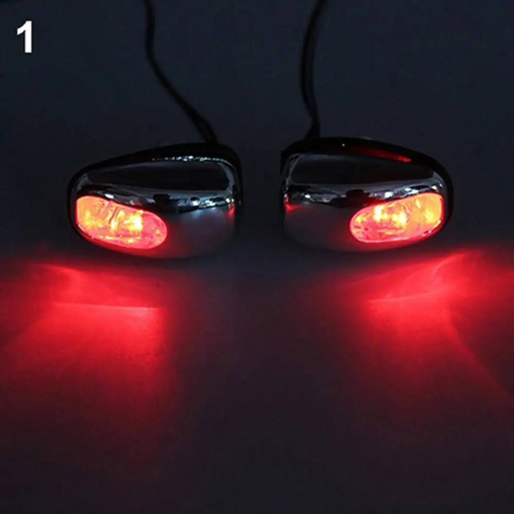 1 Pair Auto LED Light Windshield Windscreen Jet Spray Nozzle Wiper Washer Lamp