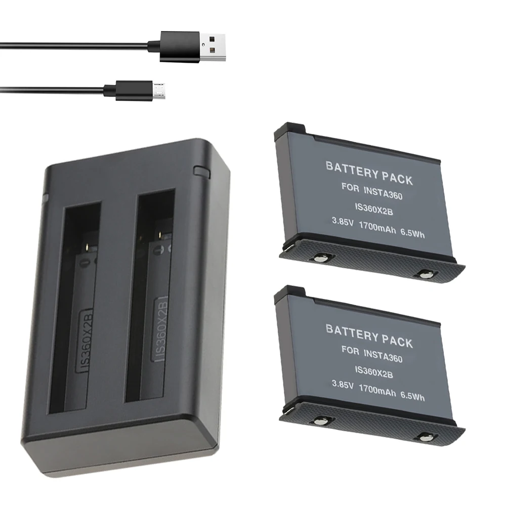 Для спортивной камеры Insta360 ONE X2, литий-ионный аккумулятор 1700 мАч, аксессуары для камеры Insta360 ONEX2