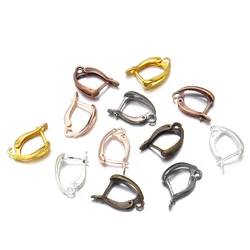 6pcs/Lot U Shape French Earring Hooks Ear Wire Lever Back Open Loop For Jewelry Making Findings DIY Earring Clips Clasps