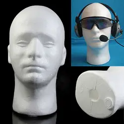 1pc Male Styrofoam Foam Manikin Head Mannequin Head Display Stand Rack Wig Display Hat Glasses Stand Wig Hair Hat Headset