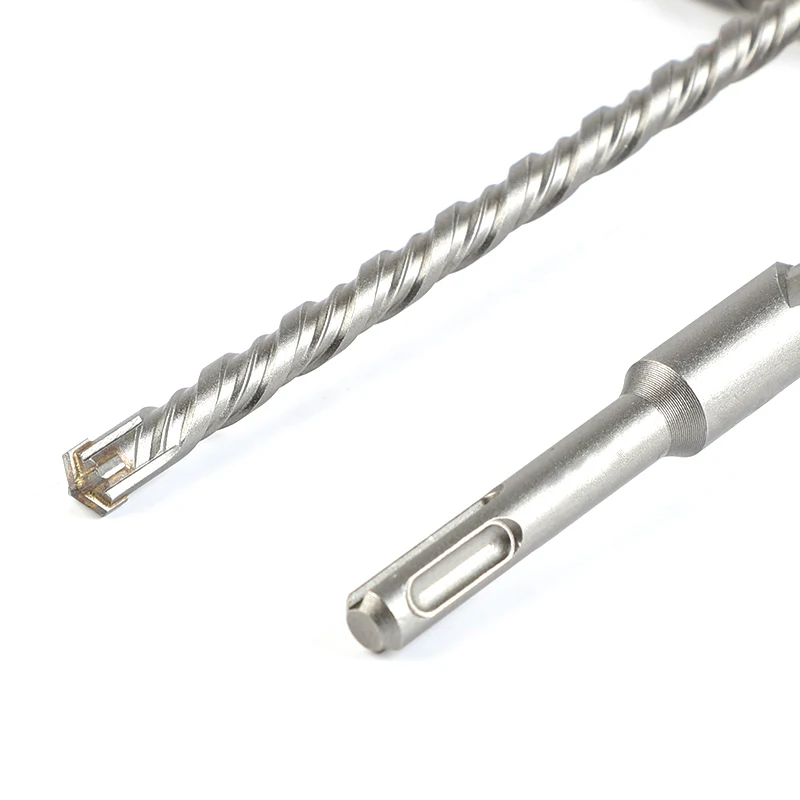 Trapano a percussione rotante SDS Plus 260MM a spirale doppia a croce per pietra da roccia in muratura