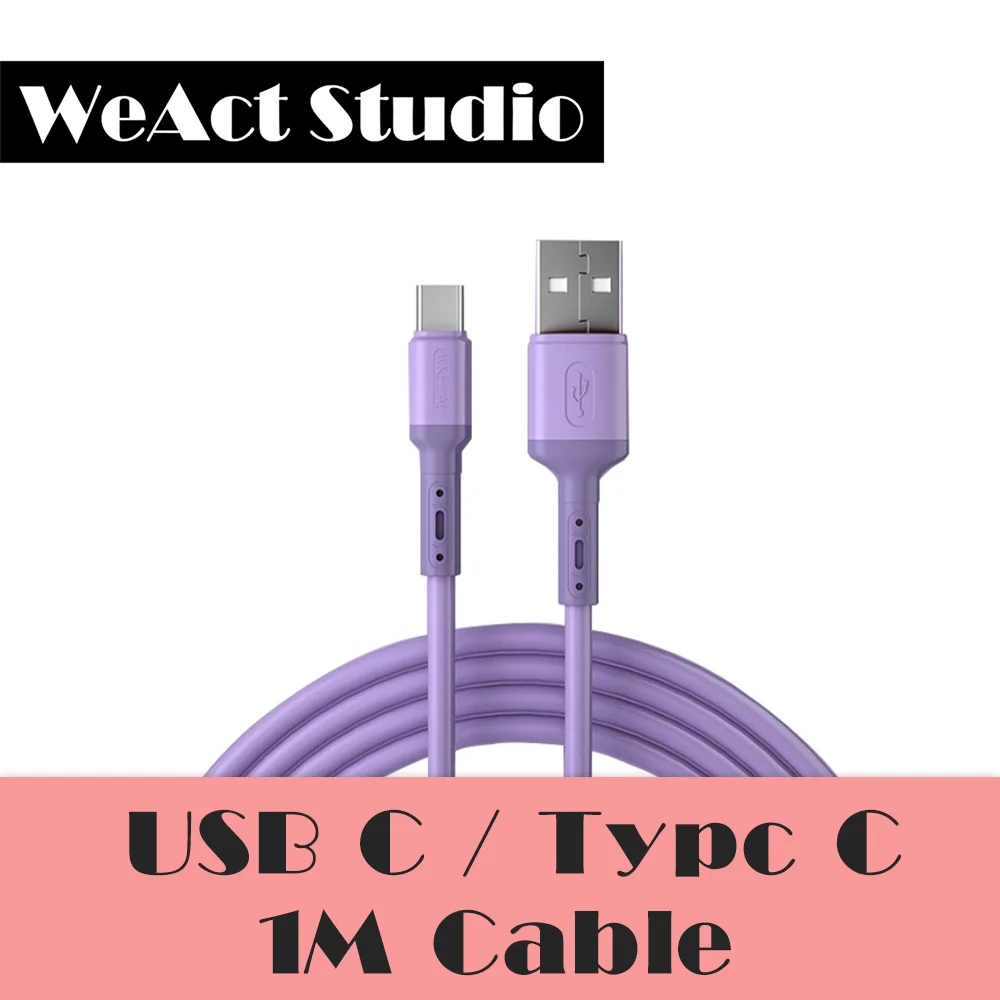 Type-C USBC Quick charge 3A Cable mobile phone color liquid soft rubber silicone data line