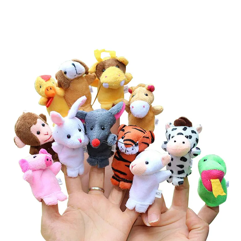 5PCS Zufalls Nette Cratoon Finger Puppet Angefüllte Tier Plüsch Spielzeug Puppe Interaktive Pädagogisches Spielzeug Geschenk für Kinder Geschenk