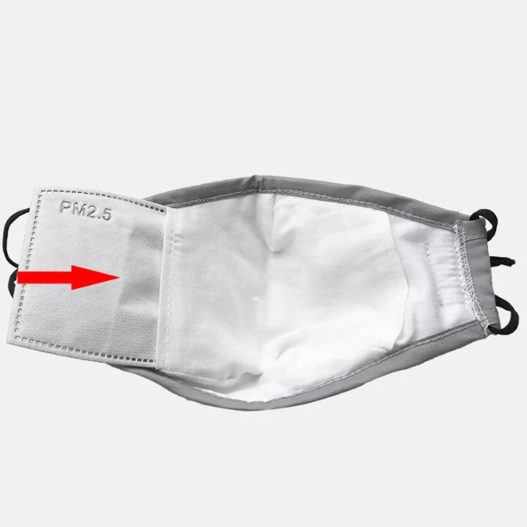 Cotton PM2.5 Anti Haze Mask Breath Valve Anti-Dust Mouth Mask Activated Carbon Filter Respirator Mouth-Muffle with 2 Filter Pad