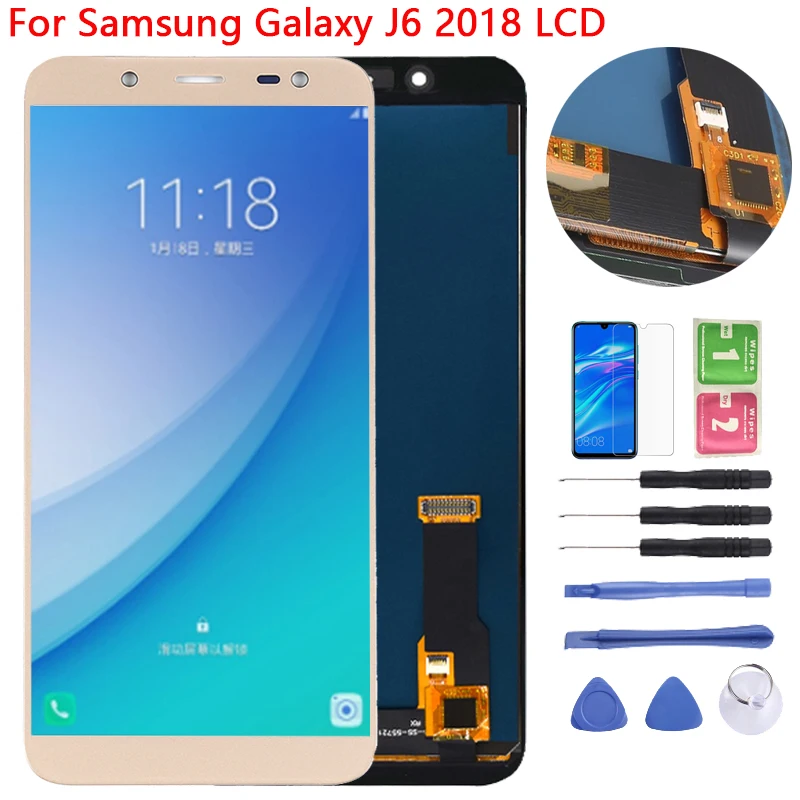 

AAA Quality J6 LCD For Samsung J6 2018 LCD J600 SM-J600F J600FN J600F/DS LCD Display With Touch Screen Digitizer Assembly Repair