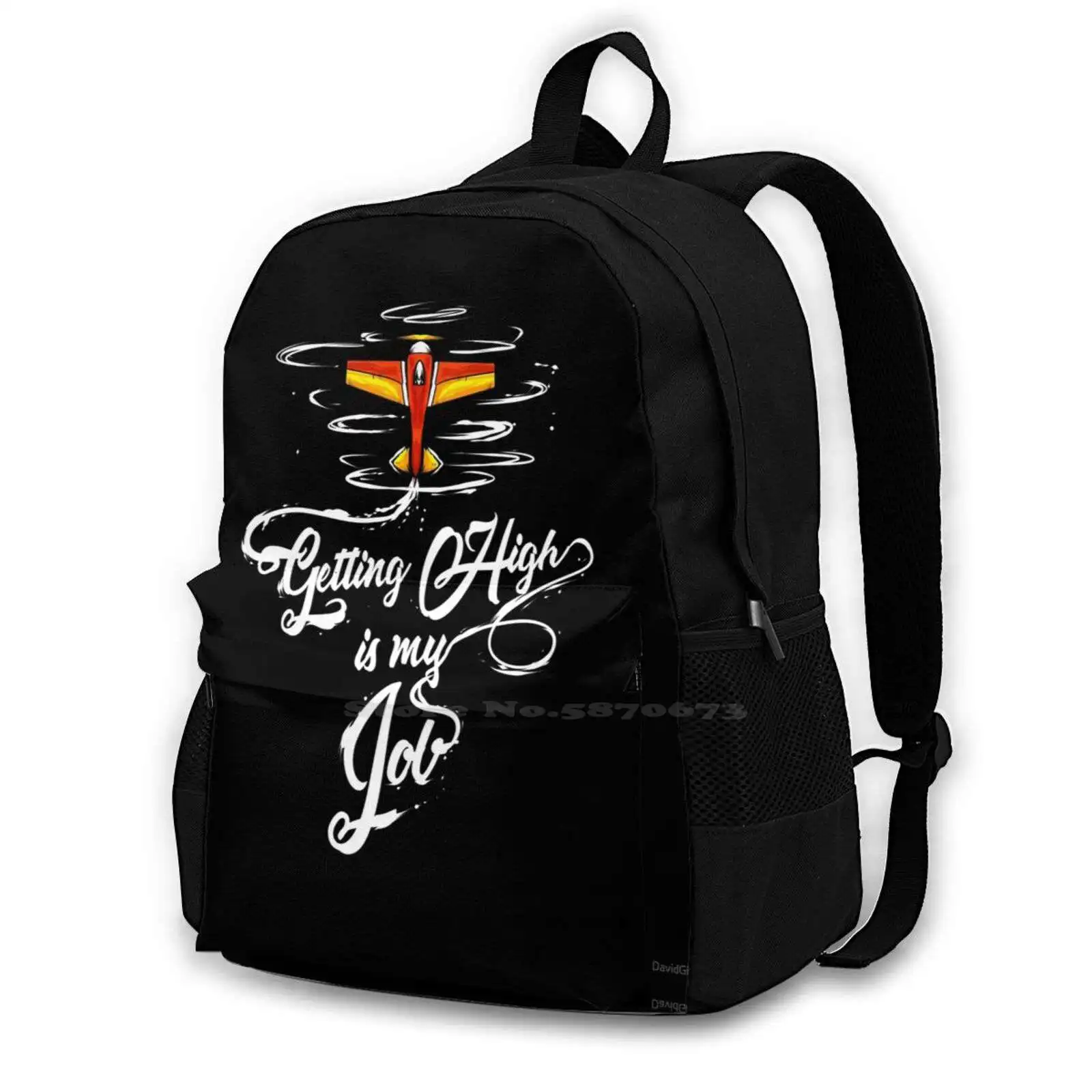 Airplane Pilot Funny Air Flight Attendant School Bag Big Capacity Backpack Laptop 15 Inch Pilot Pilot Co Pilot Funny Pilot