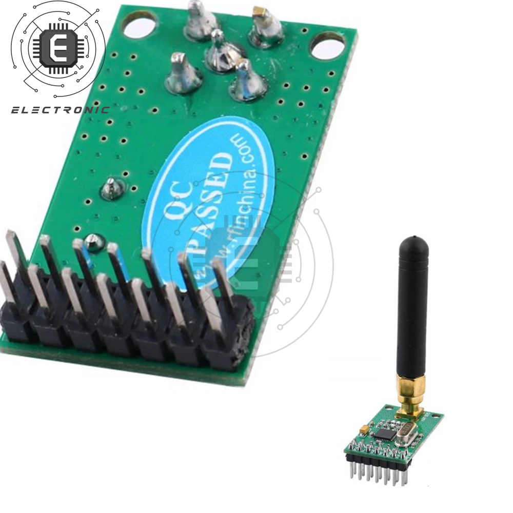 NRF905 Papan Penerima Pemancar Nirkabel Modul Transceiver Nirkabel dengan Antena FSK GMSK Daya Rendah 433 868 915 MHz