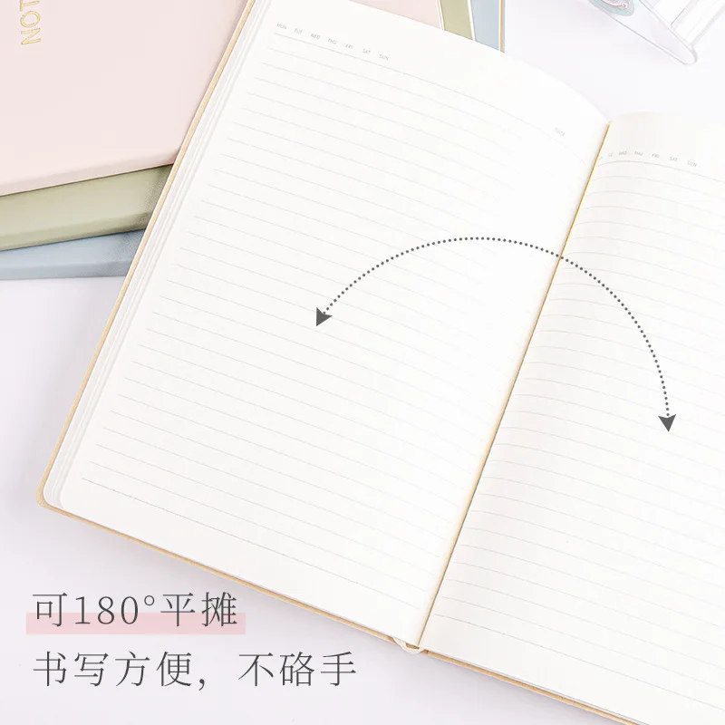 A5 Notepad Student Cute Notebook Morandi Retro Color Creative Stationery 160 Pages Pu Cover Notebook School Supplies