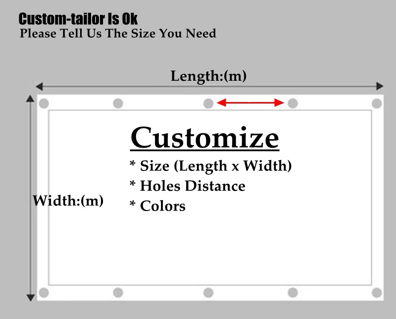 Niestandardowa plandeka z ogniwami siatka zacieniająca złączami akcesoria dodatkowe koszty wysyłki skontaktuj się z nami
