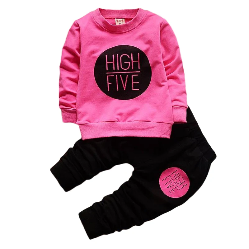 

0-4Y new arrival Boy clothing set kids sports suit children tracksuit girls Tshirt pant baby sweatshirt character casual clothes