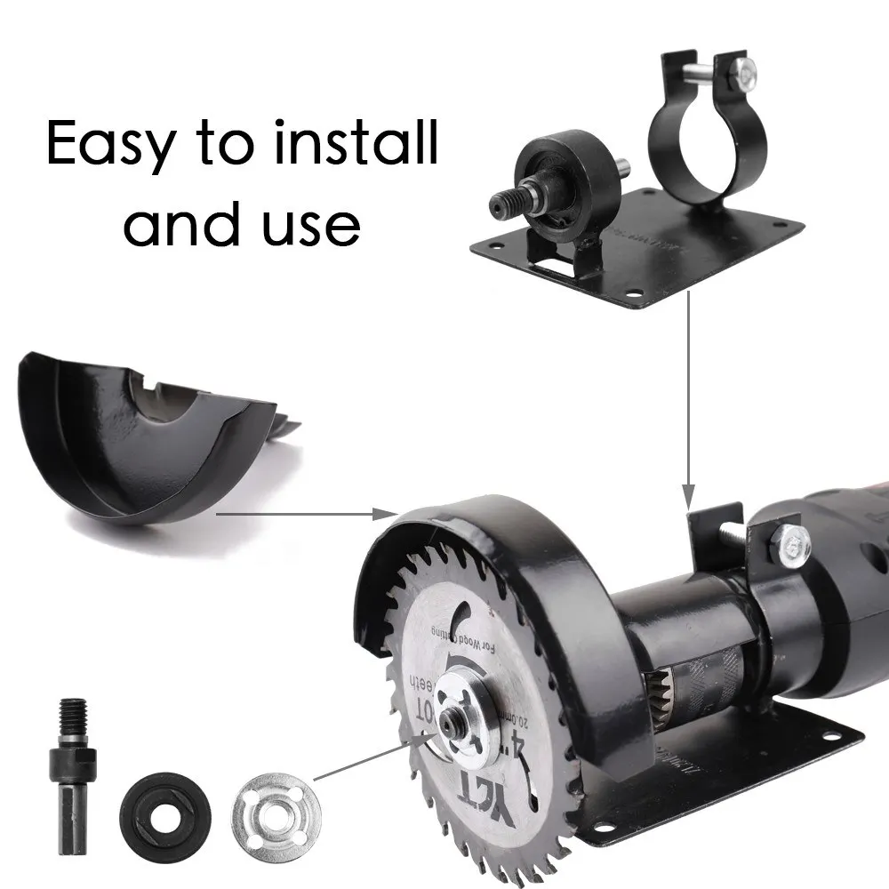 

Electric Drill Conversion Kit Standard Cutting Seat and Protective Cover Set for Angle Grinder