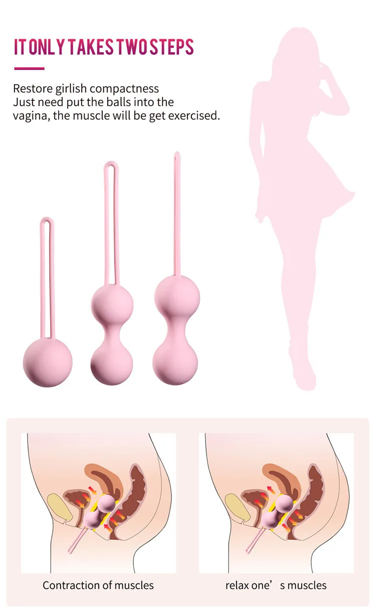 Medical Silicone Kegel Balls Exercise Tightening Device Balls Safe Ben Wa Ball for Women Vaginal massager Adult Sex toys