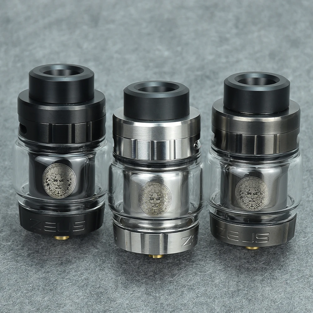 25mm Zeus podwójny Atomizer RTA SS 316 Rebuildable górny przepływ powietrza wlot powietrza regulowany Atomizer do elektronicznego papierosa VS X