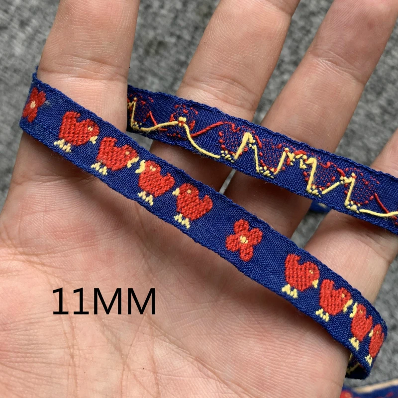 3 YARD 5/8 INCH 10-22mm Chicken Flower Girl Geometry Handmade Jacquard Ribbon Lace MJZDKC20080702