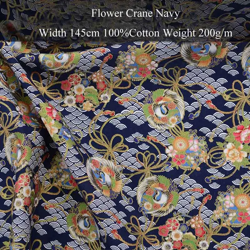Japanse stijl bronzing kimono Dragonfly Wave bedrukte katoenen quiltbekleding stof voor het naaien van patchwork