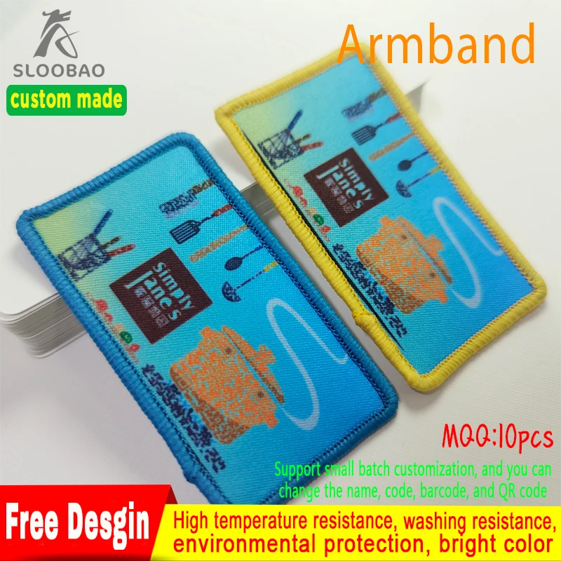 

High Quality Personalized Cloth Patch DIY School Badge Logo Printing Clothing Hat Armband Free Custom Design Multiple Styles
